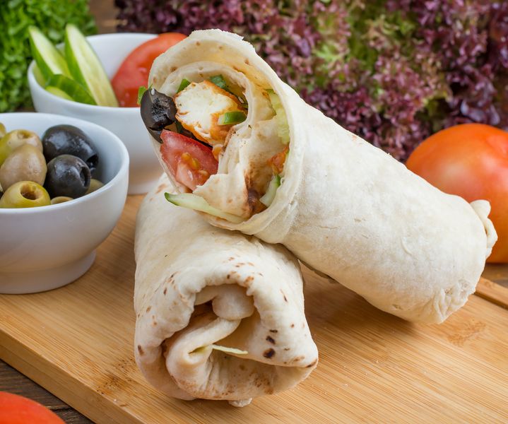 Grilled Chicken Wrap with veggies