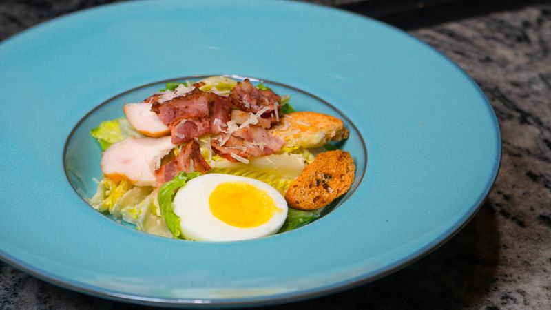 Classic Caesar Salad with parmesan and croutons